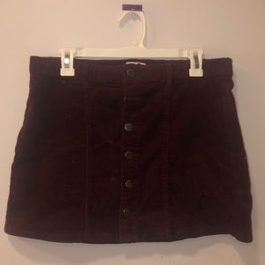 Corduroy mini skirt